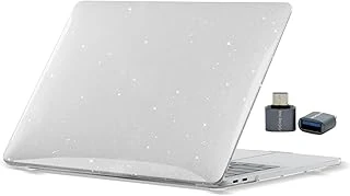 Mcstorey Macbook Air M1 Kılıfı 13.3 İnç A2337 A2179 A1932 Uyumlu Şeffaf Simli Kristal Parlak Sert Kapak Hard Case Koruyucu Kılıf Çizilme Önleyici Laptop Kılıfı Şeffaf ürün görseli 1