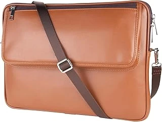 2K S.Deri Laptop Çantası,Tablet Çantası,13.3'' Inç,Vegan,Omuz Valiz Askılı,Aksesuar Evrak Cepli,24 * 34 * 2 Cm.,Taba ürün görseli 1