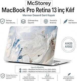 Mcstorey Macbook 13 İnç Kılıf A1425 A1502 Uyumlu Sert Kapak Hard Case Koruyucu Retina 13 Laptop Kılıfı Çizilmeye Dayanıklı İnce Hafif Tam Koruma R-39 ürün görseli 1
