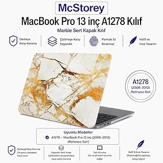 Mcstorey Macbook Kılıf 13Inç Marble A1278 (Eski Ethernetli Model 2008-2012) Ile Uyumlu Marble 03 ürün görseli 1