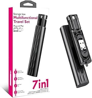 Aksesaurcı 7 In 1 Çok İşlevli Usb C Adaptör Seti Type-C, Usb, Micro Light-Ning Port, Seyahat Için Usb Kablosu Kart, Hafıza Kartı Saklama Kutusu, Kameralar Daha Fazlası Için ürün görseli 1
