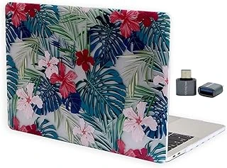 Mcstorey Macbook Air M1 Kılıfı 13 İnç A2337 A2179 A1932 Uyumlu Sert Kapak Hard Case Koruyucu Kılıf Macbook Air 13 İnç Kılıfı Çizilme Darbe Koruyucu Uv Baskılı Tropikal Çiçek Yaprak Desenli Yeşil ürün görseli 1