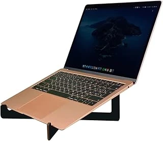 Bk Gift Taşınabilir Siyah Ahşap Notebook Laptop Standı ürün görseli 1