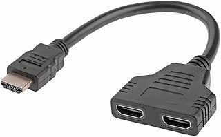 Hdmi Splitter Adaptör Kablosu, Erkek-Hdmi Dişi X 2 Adaptör 30 Cm Kablo Çoklayıcı Splitter, Aynı Anda İki Aynı Tv'Yi 1080P ürün görseli 1