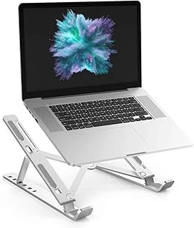 Idock N29-3-Gümüş Katlanır Aluminyum Macbook Laptop Bilgisayar Standı ürün görseli 1