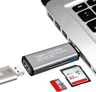 Kyrotech Macbook, Type-C Portlu Telefon, Tablet, Bilgisayar, Uyumlu Type-C To Usb 3.0 Sd Micro Sd Kart Okuyucu 3 Portlu Çevirici Dönüştürücü Hub Adaptör ürün görseli 1