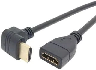 Alfais Al-4667 Hdmi Dişi Erkek Uzatma 90 Derece Dirsek Kablosu 1 Metre ürün görseli 1