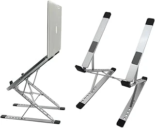 Coverzone Kaliteli Tok Alüminyum Dizüstü Bilgisayar Notebook Standı Yüksekliği Ayarlanabilir 30Cm Maksimum Yükseklik Stand Taşınabilir Yükseltici Macbook Uyumlu Tüm Dizüstü Bilgisayar 10-16 Inç N8 ürün görseli 1