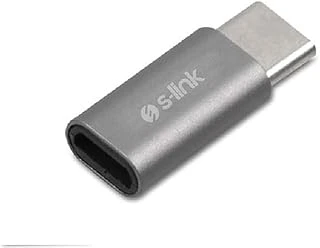 S-Link Sl-Ta25M Gümüş Metal Gövde Microusb 5Pin F To Type C M Çevirici. ürün görseli 1