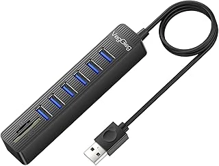 Veggieg Usb 2.0 Sd Microsd Kart Okuyucu 6 Port Usb Çoklayıcı Hub ürün görseli 1