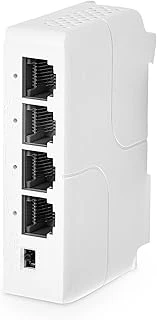 Mokerlink 4 Port Poe Uzatıcı, Ieee 802.3 Af/At Poe Tekrarlayıcı, 100 Mbit/S, 1 Poe Girişi, 3 Poe Çıkış, Duvar Din Ray Montajı Için Poe Geçiş Anahtarı ürün görseli 1