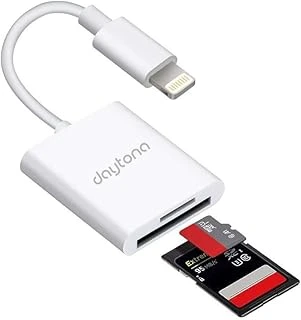 Daytona Nk1022 Iphone Ipad Lightning To Sd Camera Reader Sd Micro Sd Kart Okuyucu Kablo Adaptör-Beyaz ürün görseli 1