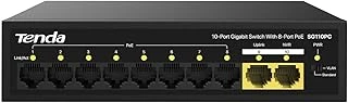 Tenda Sg110Pc 10 Portlu Gigabit Lite Poe Anahtarı, 8 Portlu Poe (Siyah) ürün görseli 1