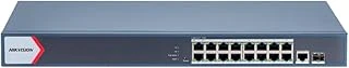 Hikvision 16Port 130W Full Poe Ds-3E1518P-Ei/M Gigabit 1X-Uplink,1Xsfp Yönetilemez Switch Rack Mount ürün görseli 1