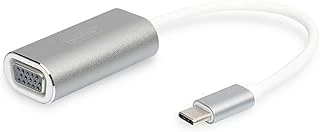Digitus Da-70837 Usb Type-C 1080P Vga Adaptörü Alüminyum Gövde, 20 Cm Kablo Uzunluğu Yonga Seti: Vl100 + It6513 ürün görseli 1