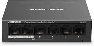 Mercusys Ms106Lp, 6-Port 10/100Mbps Desktop Switch With 4-Port Poe+ ürün görseli 1