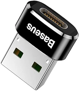 Baseus, Bilgisayar/Telefon Mini Hub Adaptörü, Siyah, 3A, Giriş: Usb Type A 2.0, Çıkış: Usb Type C,Seyahat Boy, Hafif ürün görseli 1