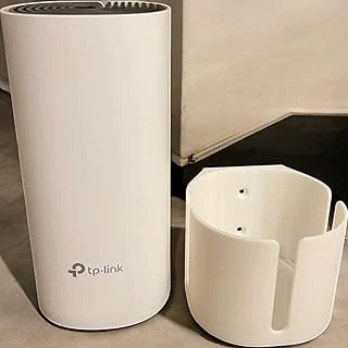 Tp-Link Deco M4 E4 Uyumlu Duvar Askı Standı - Beyaz Mesh Wifi Montaj Aparatı ürün görseli 1