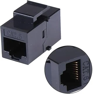 Lunati̇c 25454 Rj45 Cat6 Di̇şi̇/Di̇şi̇ 8P-8C Ara Kapli̇n Coupler Adaptör Si̇yah ürün görseli 1