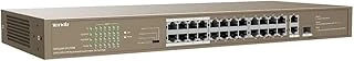 Tenda 24Port 250W Full Poe Tef1126P-24-250W 10/100/ 2X1000 1X Sfp Yönetilemez Switch Rackmount ürün görseli 1
