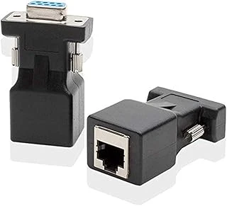 Alfais 4349 30 M Rs232 To Rj45 9 Pin Ethernet Adaptör Ekleme Ek Uzatıcı Cat5E 6 Extender Çevirici Dönüştürücü ürün görseli 1