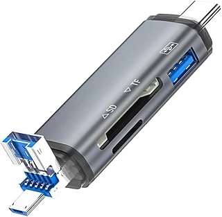 Coverzone Usb Otg Kart Okuyucu Type-C To Usb Uçlu Pc Bilgisayar Notebook Uyumlu Mikro Sd Kart Okuyucu Usb A To Usb Cads-307 (3In1) ürün görseli 1