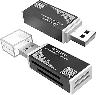 Xspring Sd Kart Okuyucu, 4 Kart Yuvalı 2 Paket Sd Kart Okuyucu, Geniş Uyumlu Yüksek Hızlı Sd - Usb Adaptörü, Pc Dizüstü Bilgisayar Için Bellek Kartı Okuyucus, Usb ürün görseli 1
