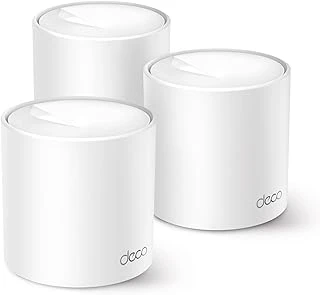 Tp-Link Deco X10 3-Pack , Ax1500 Mbps, 520 M²'Ye Kadar Kapsama Alanı, 120 Cihaza Kadar Bağlantı, Gigabit Portlu, Uygulama Ile Kolay Kurulum,Yapay Zeka Destekli Wi-Fi 6 Mesh Sistemi ürün görseli 1