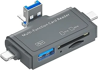 Coverzone Usb Ligtning Iphone Ile Uyumlu - Ipad Ile Uyumlu Type-C Girişli Kart Okuyucu Multi Otg Usb C Adapter Sd Tf Micro Card Reader Micro Usb Adapter Lighting Için Dönüştürücü Ads-368 ürün görseli 1