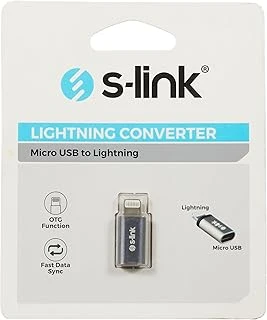 S-Link Sl-Ta20M Gümüş Metal Gövde Microusb 5Pin F To Lightning M Çevirici ürün görseli 1