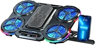 Frisby Fnc-5270St Ekstra Soğutucu Panelli Rgb Işıklı Lcd Paneli 5 Fanlı Notebook Soğutucu Stand 17" ürün görseli 1