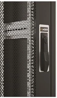 Ager 26U 800X1000Mm Dikili Tip Siyah Kabinet Vega Ag-Vb26U8010S1-Baaa-A-M1 Cam Kapak ürün görseli 1