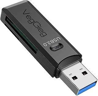 Veggieg Usb 3.0 Sd Micro Sd Hafıza Kart Okuyucu Siyah ürün görseli 1