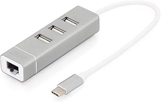 Digitus Da-70253 Usb Type-C 3-Port Hub + Hizli Ethernet Lan Cevirici ürün görseli 1