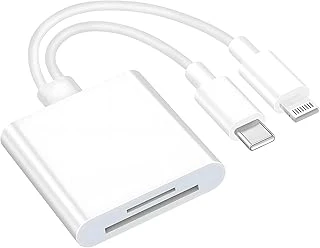 Joyzzz Sd Kart Okuyucu Iphone Için, Kamera Bellek Kartı Okuyucu Adaptörü, 4'Ü 1 Arada Kameralar Microsd/Tf Için Çift Yuvalı Sd Okuyucu, Hızlı Aktarım, Iphone Ipad, Macbook Için Tak Çalıştır ürün görseli 1