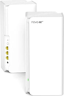 Tenda Axe5700 Mesh Wifi 6E Sistemi Nova Mx21 - 5600 M2'Ye Kadar - Tüm Ev Wifi 6E Mesh Sistemi - Yeni 6Ghz Bant - 200 Cihaz Için Üç Bantlı Mesh Yönlendirici - Güçlü Sinyal Için 7* 3Dbi Antenler - ürün görseli 1