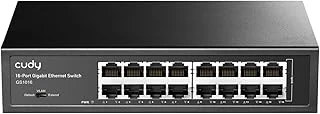 Cudy Gs1016 10/100/1000Mbps 8Kmac 16 Port Gigabit Metal Rack Mount Switch ürün görseli 1