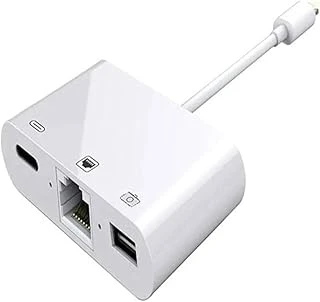 Iphone 7 8 X 11 11 12 13 13 14 Ile Uyumlu Ipad Uyumlu Usb Ethernet Lightning Şarj Adaptörü 3In1 ürün görseli 1