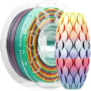 Creality Pla Filament 1,75 Mm, 3D Yazıcı Filamenti, 1,0 Kg (2,2 Lbs) Makara, Çözgü Arttırılmış Tokluk Yok, Boyutsal Doğruluk ± 0,03 Mm Baskı Filamenti, 3D Yazıcılar Için (Yağmur Yayı) ürün görseli 1