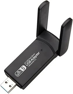 Coverzone Wireless Adaptör Wifi Ağ Kartı Masaüstü Bilgisayar Pc Ile Uyumlu 2,4G 5G 1300Mbps Usb 3.0 Dual Band Usb Adapter 2,4Ghz-5,82Ghz Ac1300 ürün görseli 1