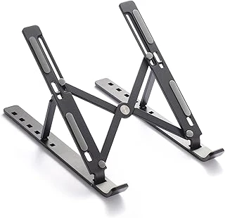 Idock N29-3 Katlanır Aluminyum Laptop Bilgisayar Standı - Siyah ürün görseli 1