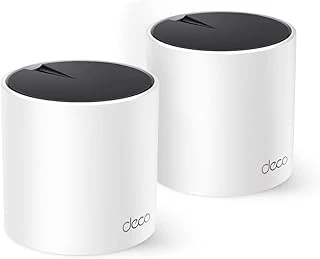 Tp-Link Deco X55 2-Pack, Ax3000 Mbps, Yapay Zeka Desteği, Gigabit Portları, 150 Cihaza Kadar Bağlanılabilirlik, 420 M²'Ye Kadar Kapsama, Uygulama Ile Kolay Kurulum, Wi-Fi 6 Mesh Sistemi ürün görseli 1