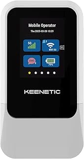 Keenetic Roamer 5G Wi-Fi 6 Hotspot Taşınabilir 4000Mah 30 Cihaza Kadar 2,4 Inç Lcd Ekran Nanosim Usb Type-C Kn-5210 ürün görseli 1