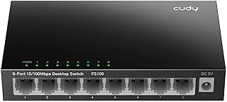 Cudy Fs108 8-Port 10/100Mbps Metal Kasa Masaüstü Switch, Tak Çalıştır, Duvara Monte Edilebilir Tasarım, Fansız Sessiz Çalışma, Ev Ofis Için Ethernet Çoklayıcı ürün görseli 1