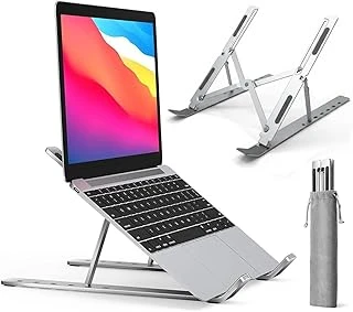 Coverzone Notebook Standı 2In1 Katlanabilir Taşınabilir Folding Alüminyum Dizüstü Bilgisayar Standı Açısı Ayarlanabilir 7 Kademeli ürün görseli 1