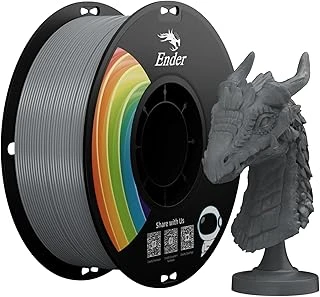 Resmi Creality Upgrade Ender 3D Yazıcı Filamenti, Gri Pla+ Filamenti 1,75 Mm, 1 Kg Makara (1,0 Kg), Doğruluk +/- 0,02 Mm, 3D Baskı Filamenti, Güçlü Dayanıklılık, Vakumlu Ambalaj, Çevre Dostu ürün görseli 1
