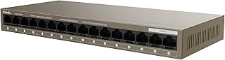 Tenda Switch 16 Gigabit Bağlantı Noktası, 10/100/1000 Mbps, Masaüstü Veya Duvara Monte Ethernet Anahtarı, Tak Çalıştır, Yapılandırma Gerekmez, Tek Anahtarlı Vlan, Çelik Yapı (Teg1016M) ürün görseli 1
