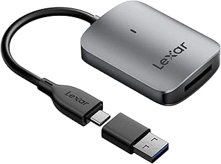 Lexar Rw515 Cfexpress Tip A Kart Okuyucu, 900 Mb/S'Ye Kadar, Cfe Tip A Kart Için Usb 3.2 Gen 2 Bellek Kartı Okuyucu, Usb-C Kablosu/Usb-C - Usb-A Adaptörü Dahil Cf Kart Okuyucu (Lrw515U-Rnhng) ürün görseli 1