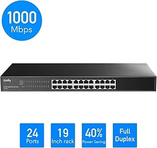 Cudy Gs1024 16K Mac, 24 Port Gigabit Metal Switch ürün görseli 1