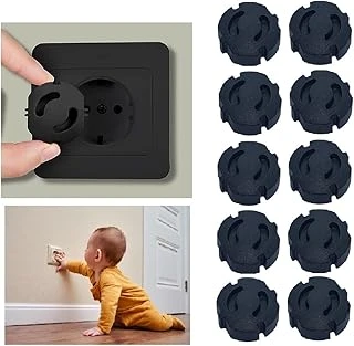 Tarix Priz Kapağı,Priz Koruyucu,Çocuk Güvenliği Priz Koruma Kapağı 10 Adet (Siyah) ürün görseli 1